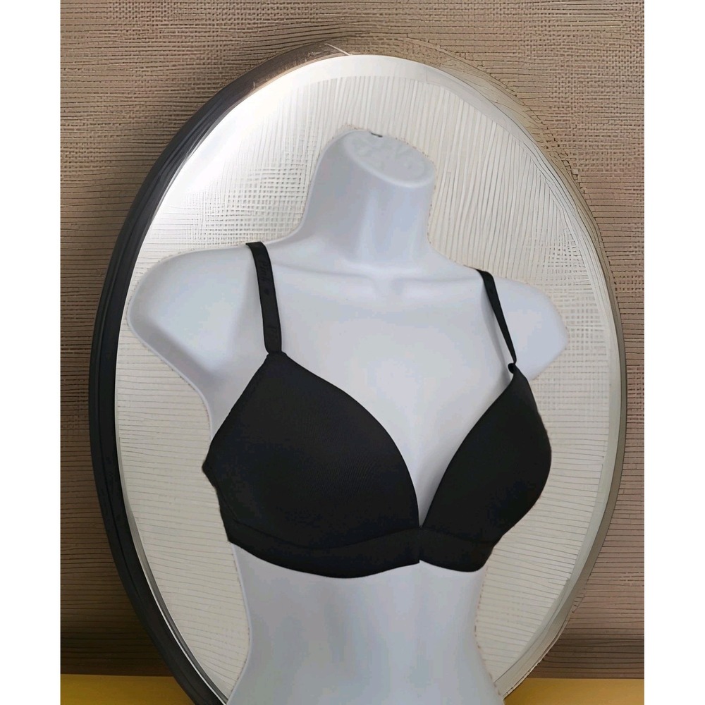 Pink Lover Wireless Bra 38C Black Adjustable Straps Style 6702 Intimate Lingerie